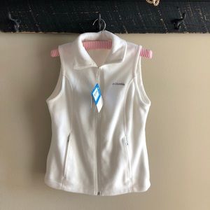 Columbia white fleece vest